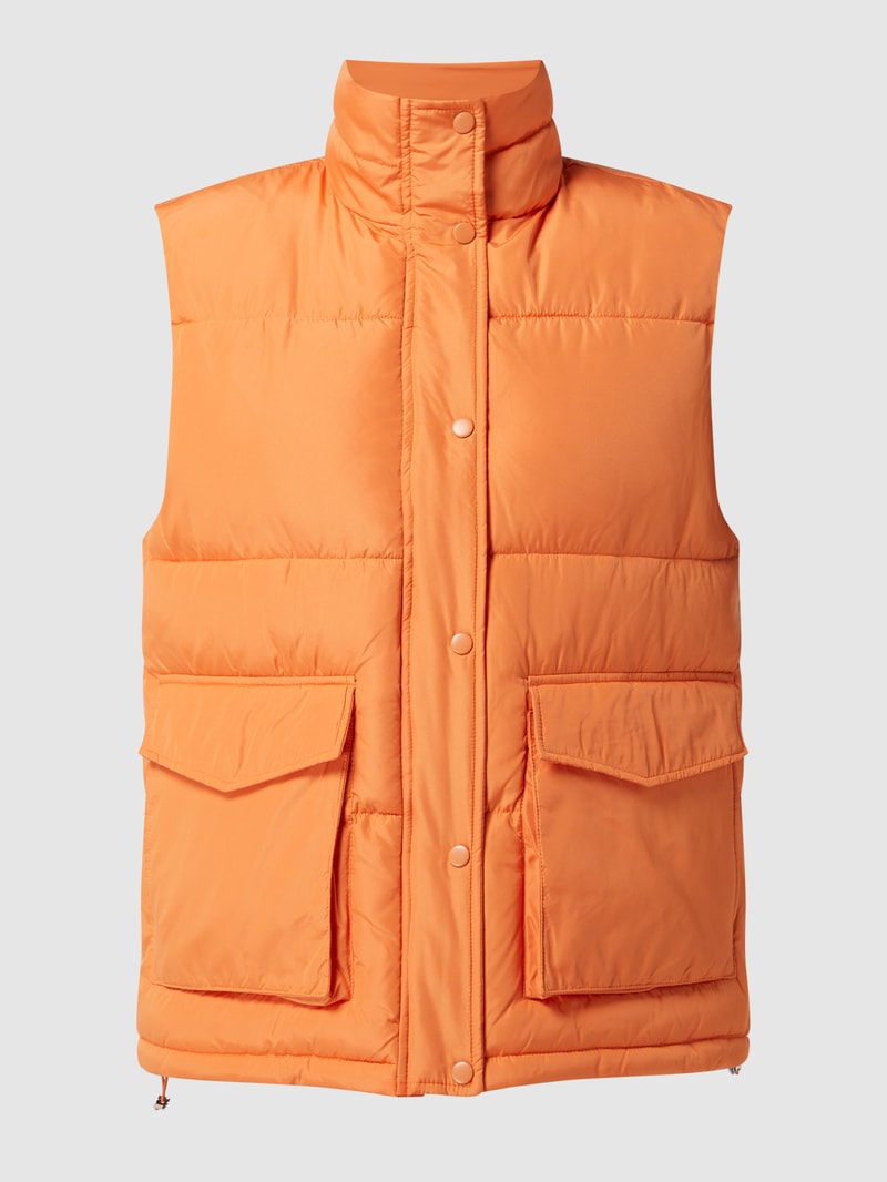 Steppweste mit Stehkragen Modell 'Julissa' in orange