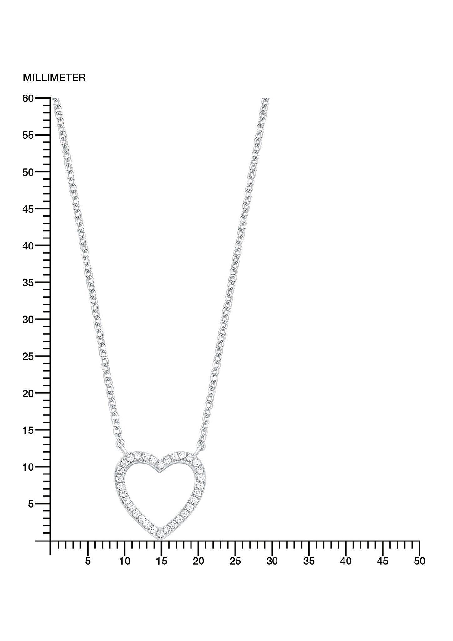 Silberne Halskette Herz mit Zirkonia  272.704.6411.0791-05E0