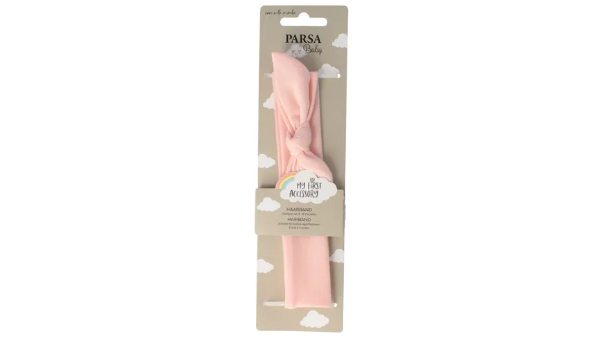 PARSA Beauty Baby Haarband rosa mit Schleife Rosa