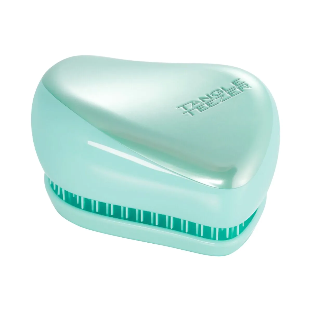 „Tangle Teezer“ kompaktiškas matinis žalsvai mėlynas chromuotas plaukų šepetys (1 vnt.)