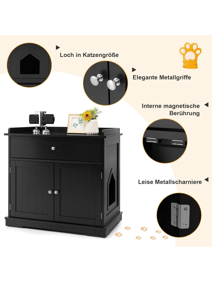 COSTWAY Katzenbaum 50cm in Schwarz günstig kaufen 50 cm