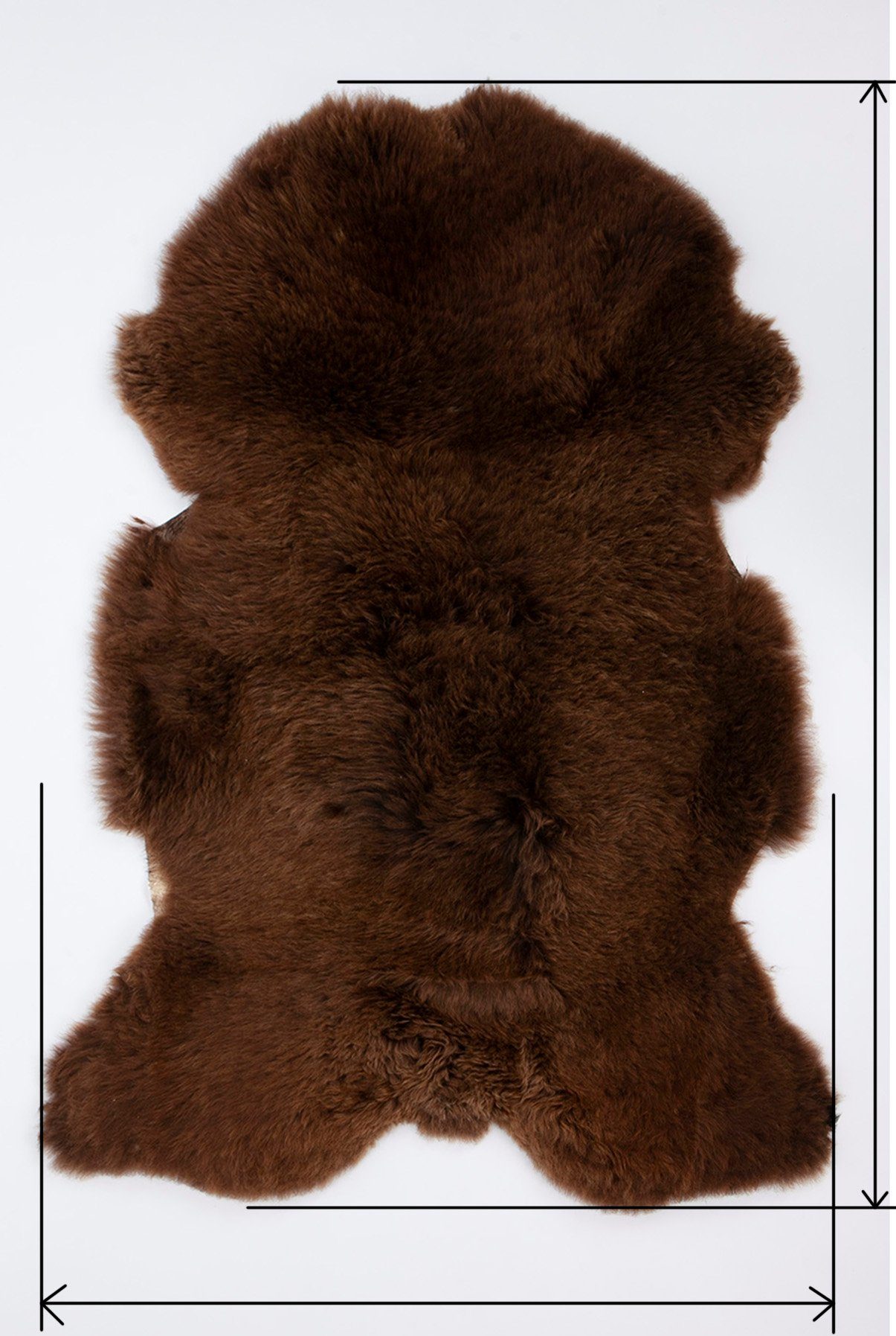 Fellteppich Pioniers Verkauf Natur Schaffell Echtes Lammfell naturbraun 110-119cm, Pioniers Verkauf