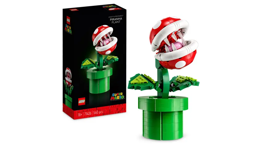 LEGO Super Mario 71426 Piranha-Pflanze Set, bewegliche Figur als Deko