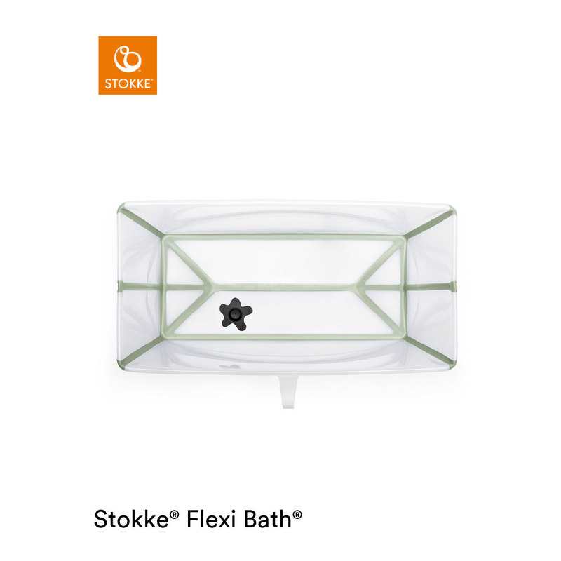 Baignoire pliable flexibath transparente verte Stokke