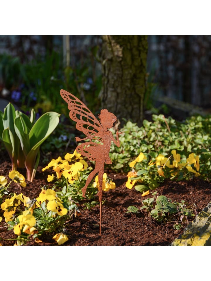 UNUS Gartenstecker Rost Elfe in Braun günstig kaufen