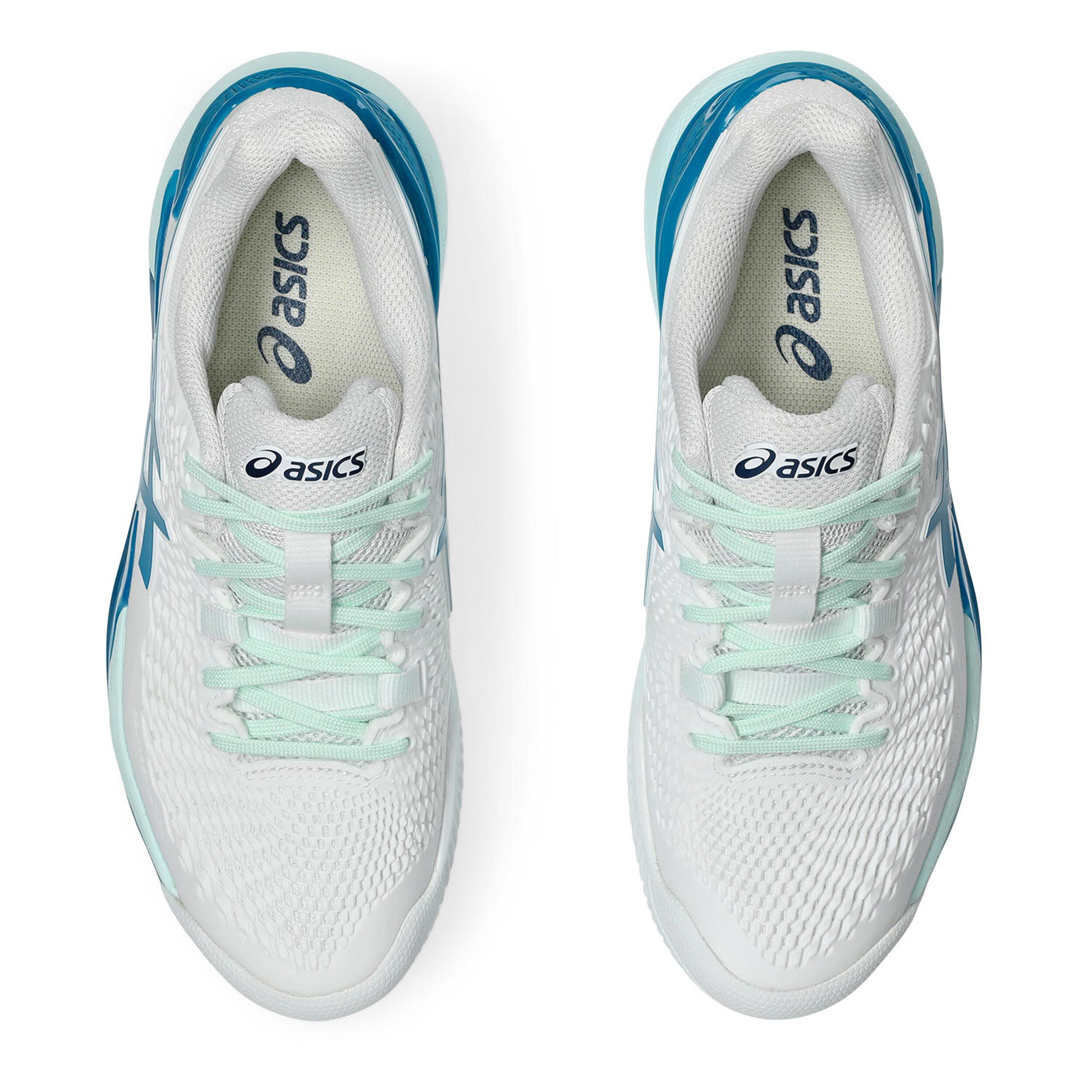Gel-Resolution 9 Clay Sandplatzschuh Damen - Weiß, Blau