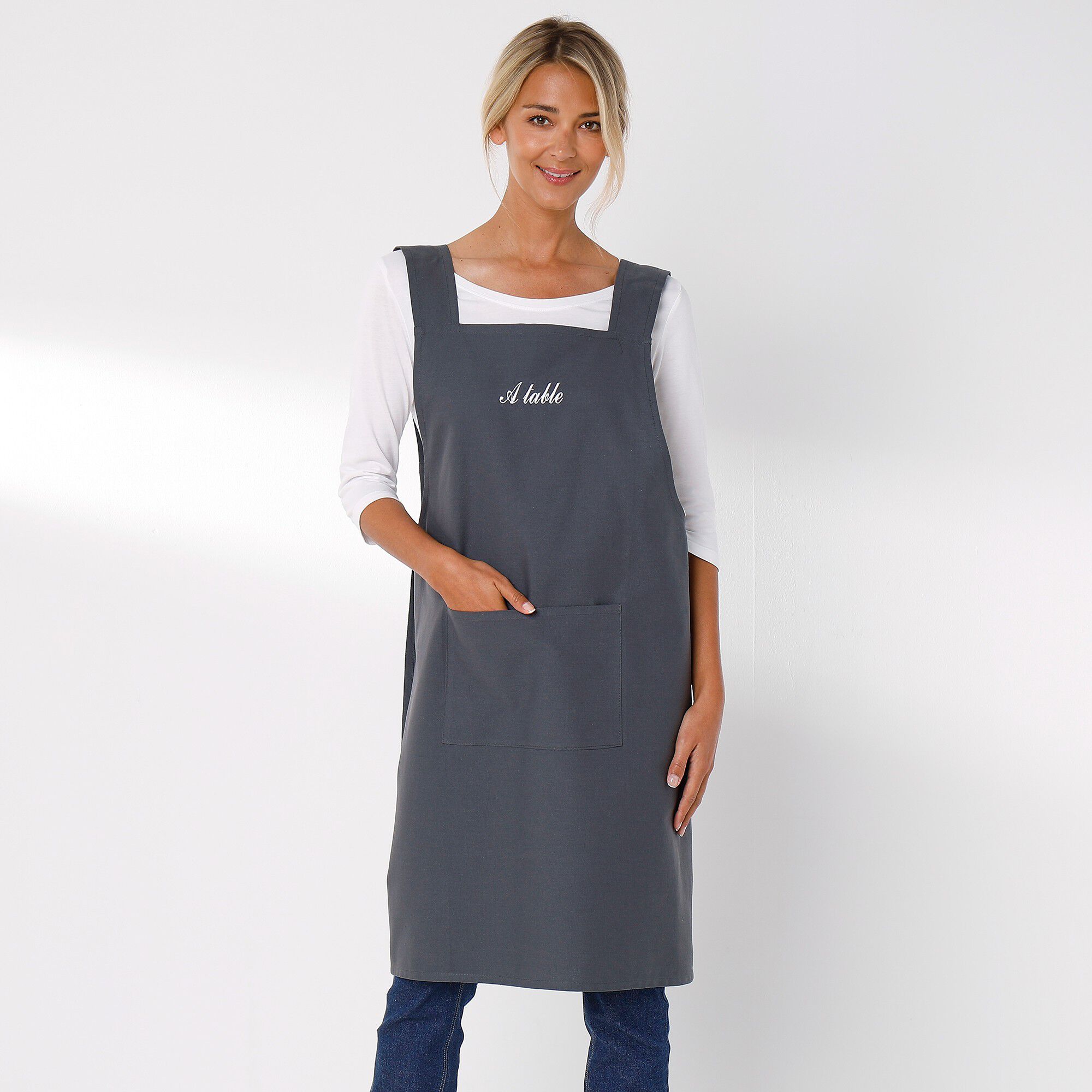 Tablier de cuisine japonais coton uni personnalisable