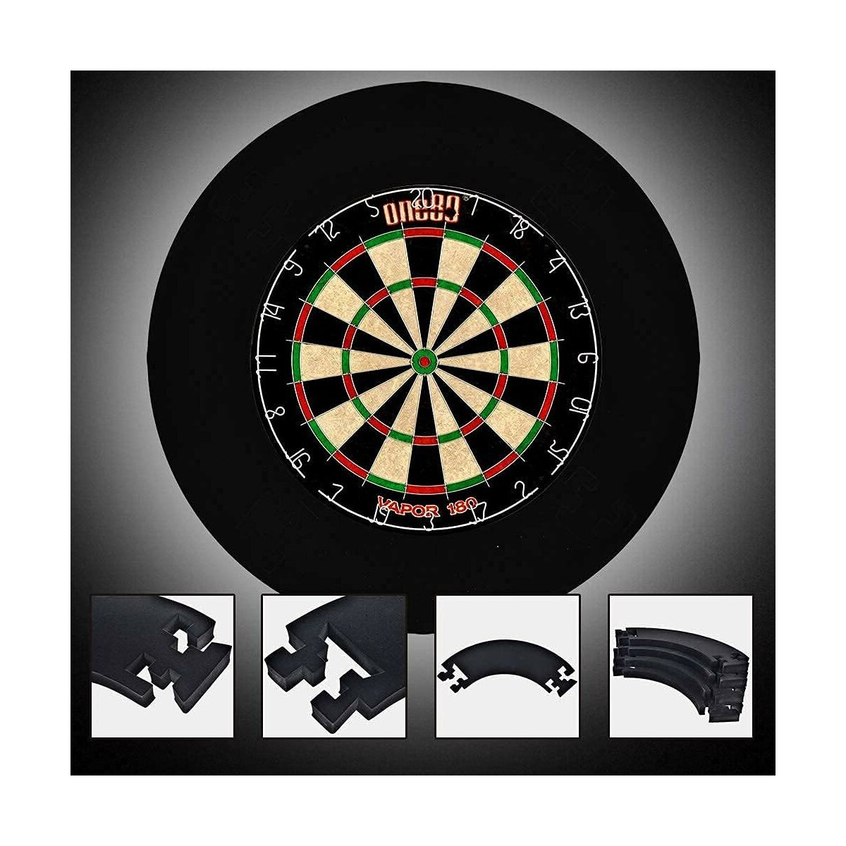 COFI 1453 Professional perfection Dartscheibe mit Pfeilen, Profi Steeldartscheibe aus Sisal