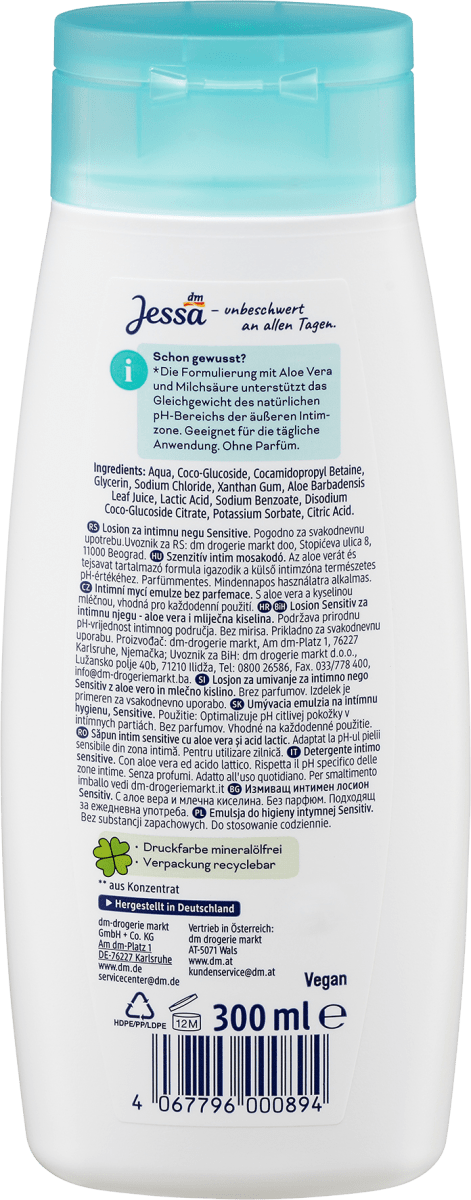 Intimpflege Waschlotion Sensitiv, 300 ml