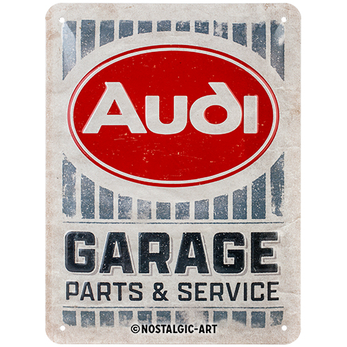 Nostalgic Art Retro Blechschild 15x20cm, Motiv "Audi - Garage", 1 Stück - ATU