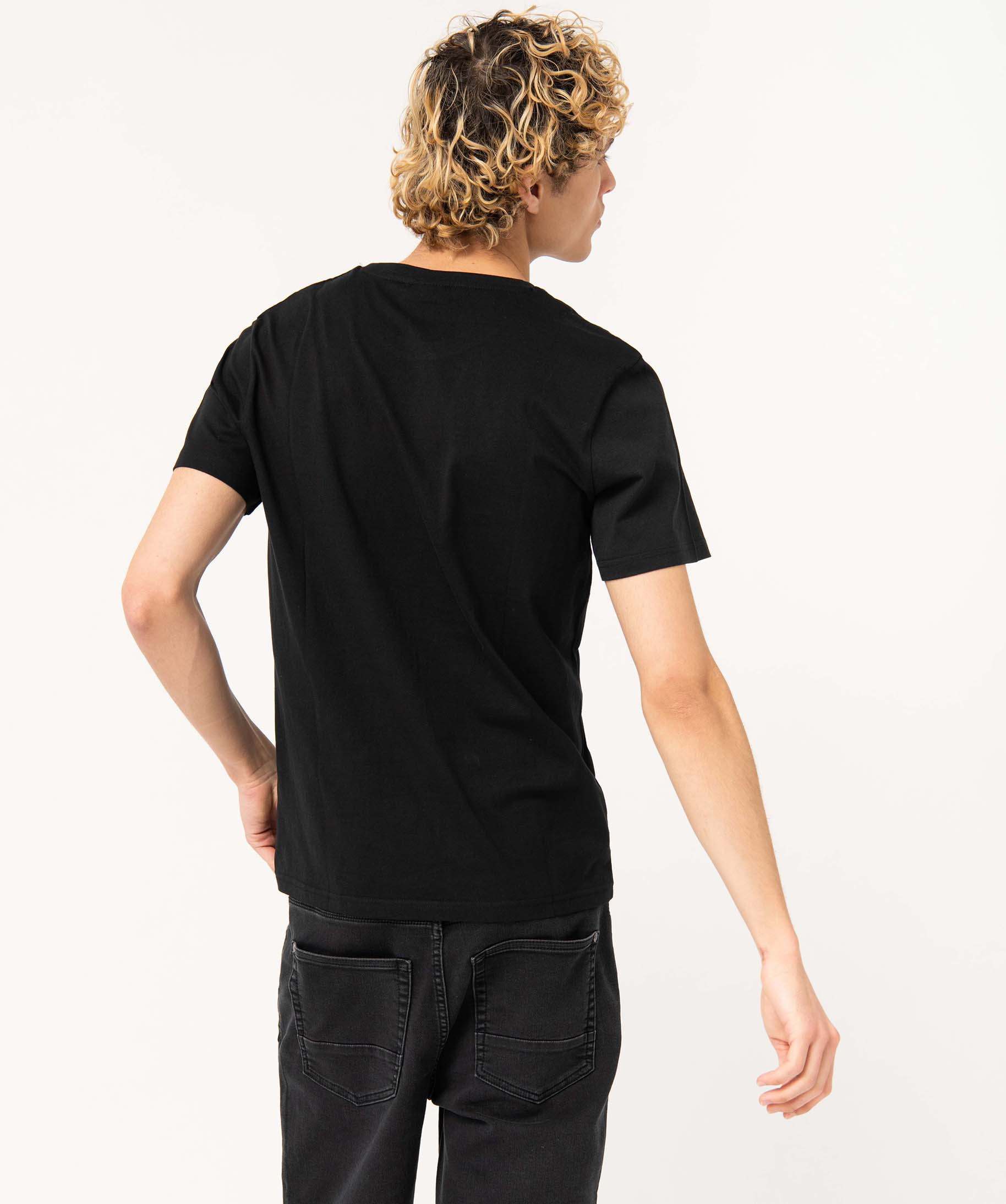 Tee-shirt homme à manches courtes imprimé - Jujutsu Kaisen noir | GEMO
