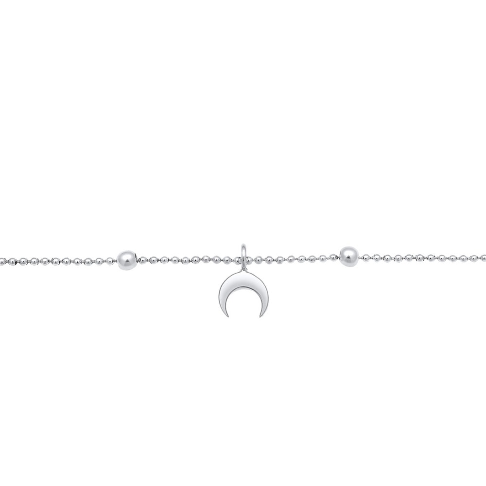 Elli Elli Collier Femme Demi-Lune en Argent Sterling (925/1000) collier