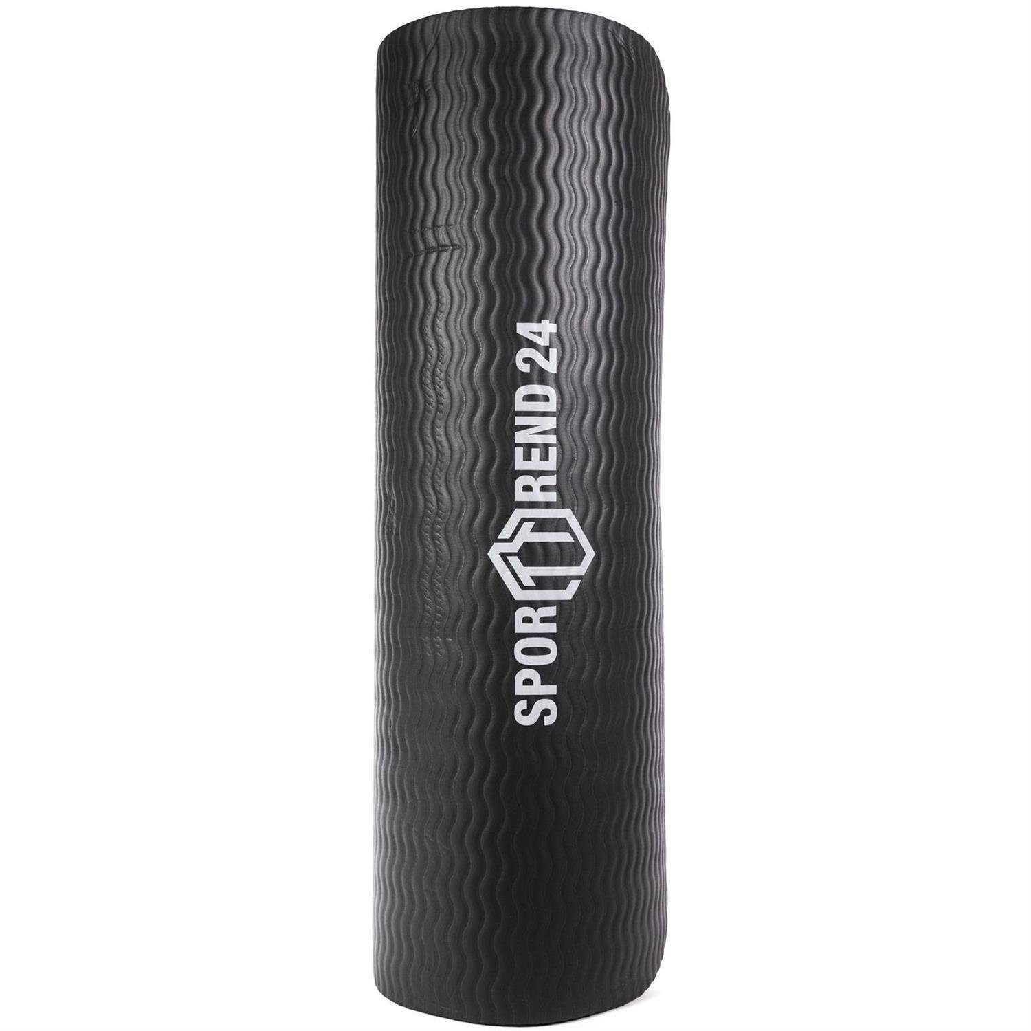 Sporttrend 24 Fitnessmatte Standard (173 x 61 x 1,0 cm), Fitnessmatte Yogamatte Gymnastikmatte Gummimatte Bodenmatte Bodenschutzmatte Trainingsmatte Turnmatte Unterlegmatte Übungsmatte