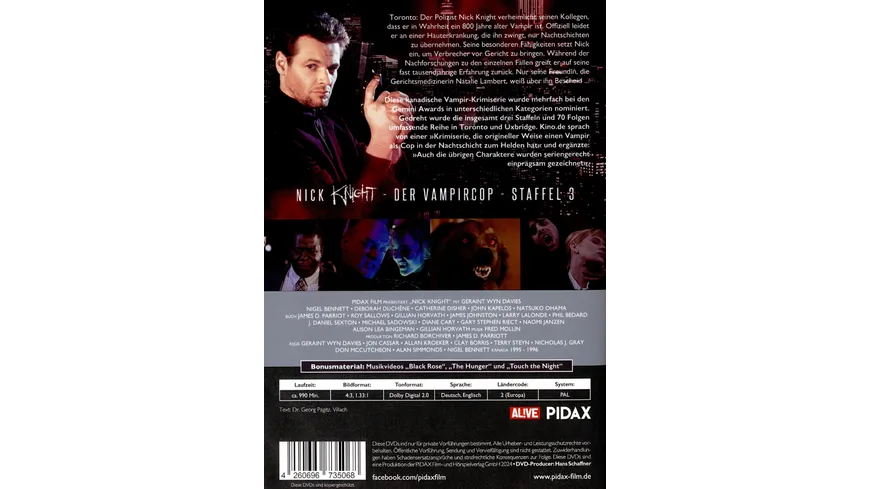 Nick Knight, der Vampircop, Staffel 3 / Die letzten 22 Folgen der Kult-Krimiserie (Pidax Serien-Klassiker)  [4 DVDs]
