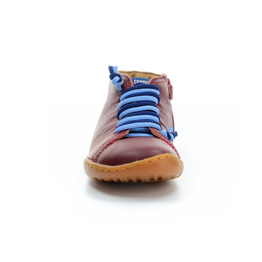 Camper Peu Cami Sella Tie Burgundy (90019-098) K weinrote Mid Cut Barfußschuhe