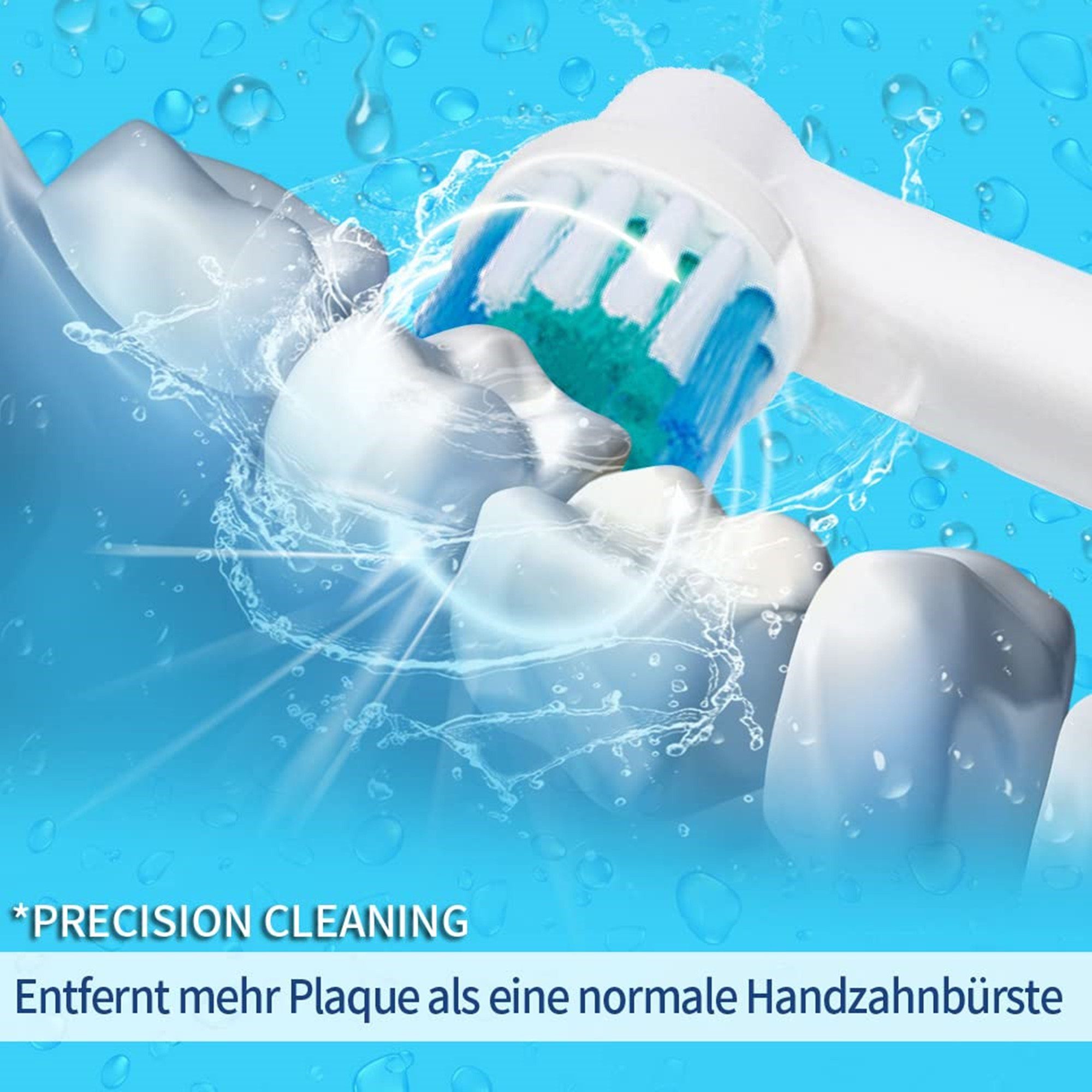 Tisoutec Aufsteckbürsten Standard-Bürstenköpfe Kompatibel mit ORAL B-Modellen, mit Precision Clean,3D Whitening,Sensitive Clean,Tiefenreinigung,Zahnbürsten Aufsätze für Zahnbürsten oral b,Aufsteckbürsten für Schallzahnbürsten Ersatzbürsten Standard-B