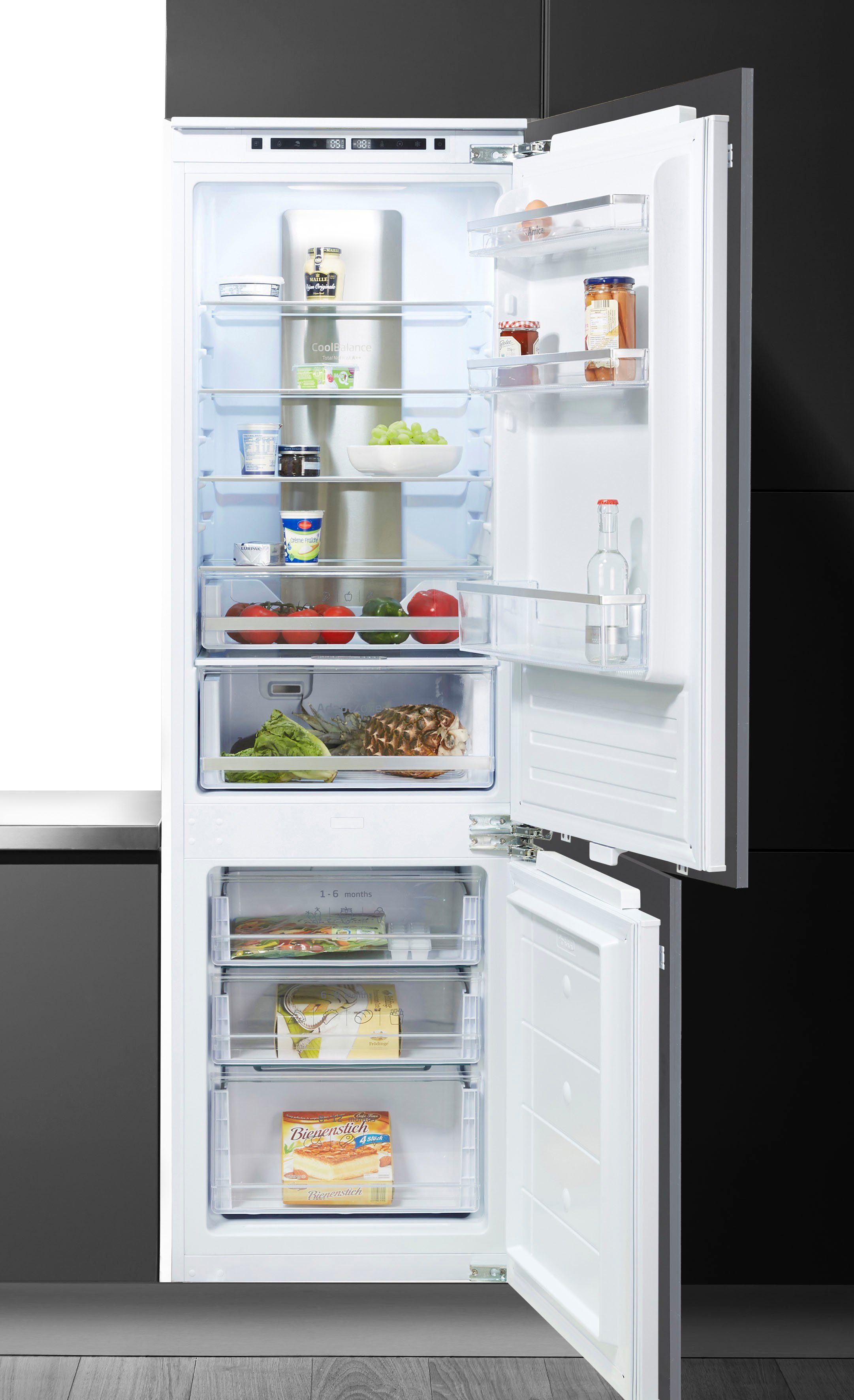 Amica Einbaukühlgefrierkombination EKGCX 387 951, 178 cm hoch, 56 cm breit
