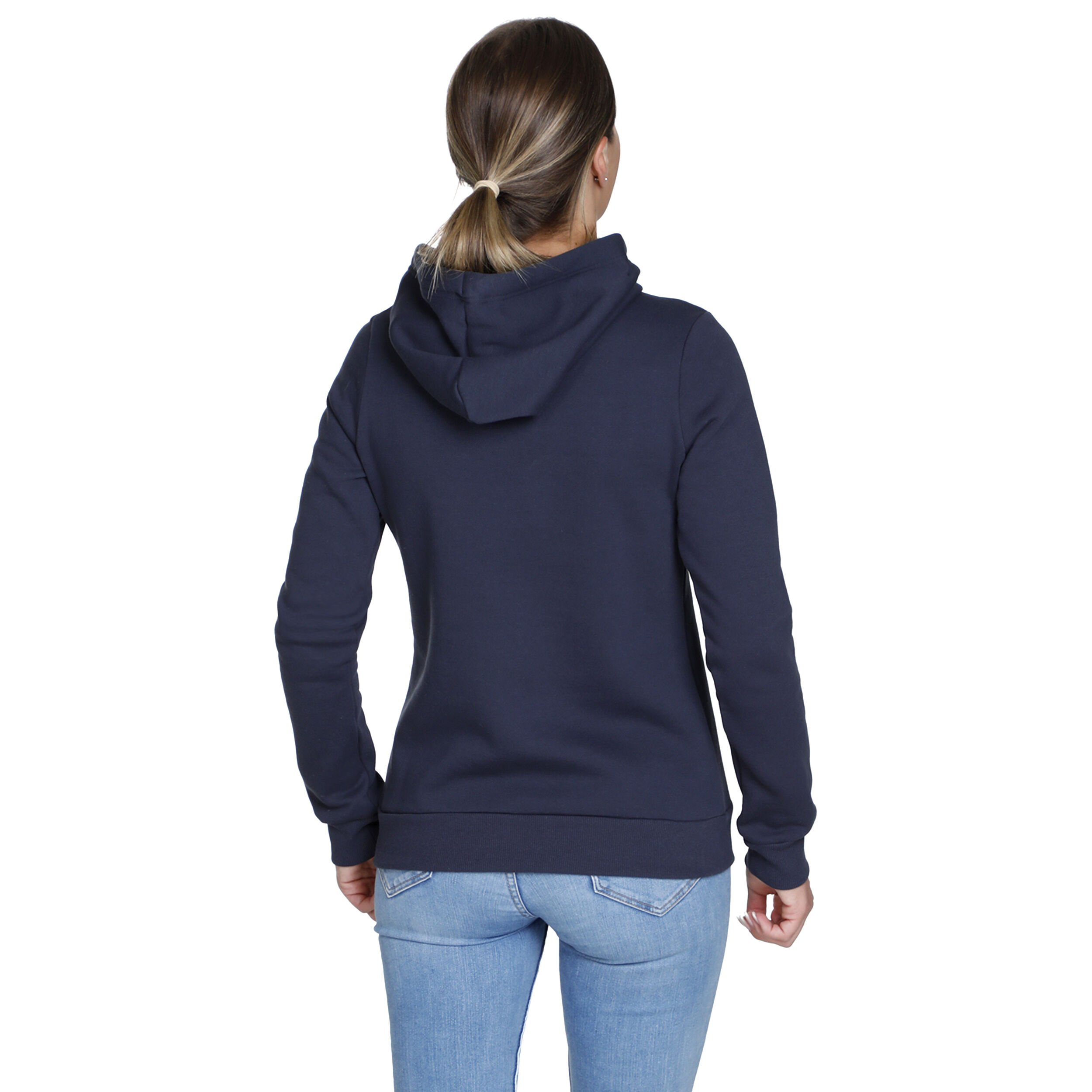 Glitter Court Hoody Damen - Dunkelblau, Gold