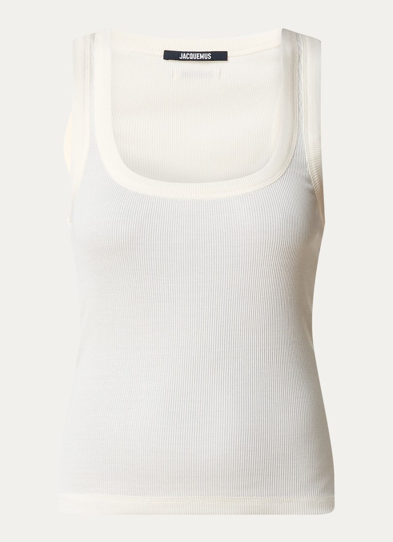 Jacquemus Rib-knit tank top with logo