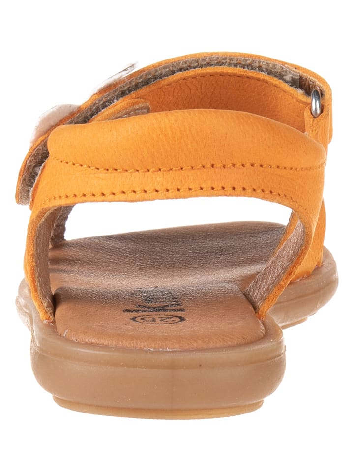 kmins Leder-Sandalen in Orange günstig kaufen