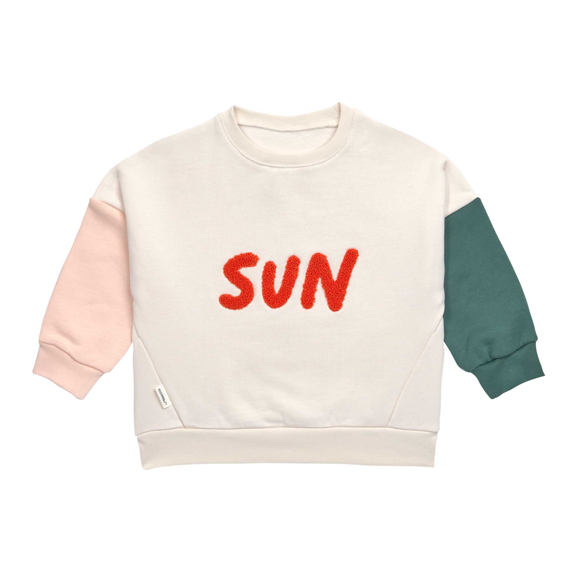Kinder Pullover - Bio Baumwolle, Little Gang, Sun Weiß