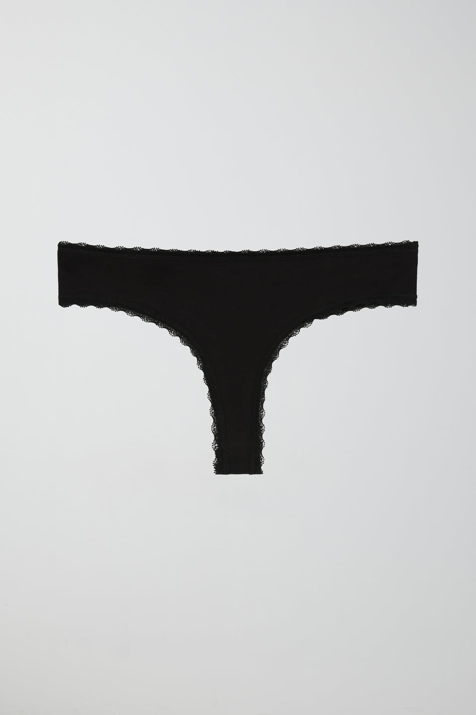 Cotton half thong