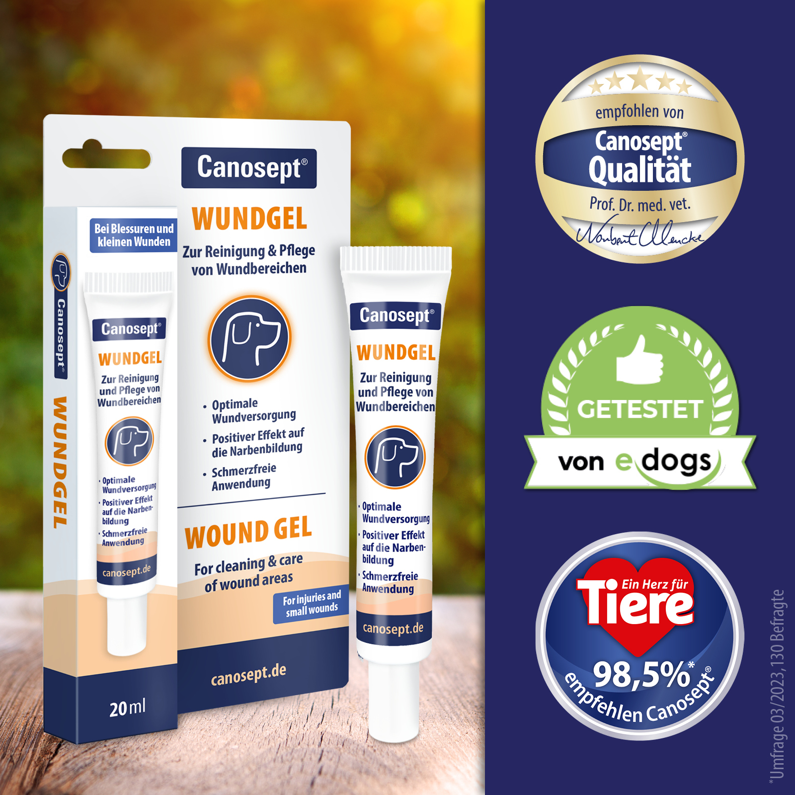 Canosept Pfotenpflege Canosept Wundgel für Hunde 20 ml