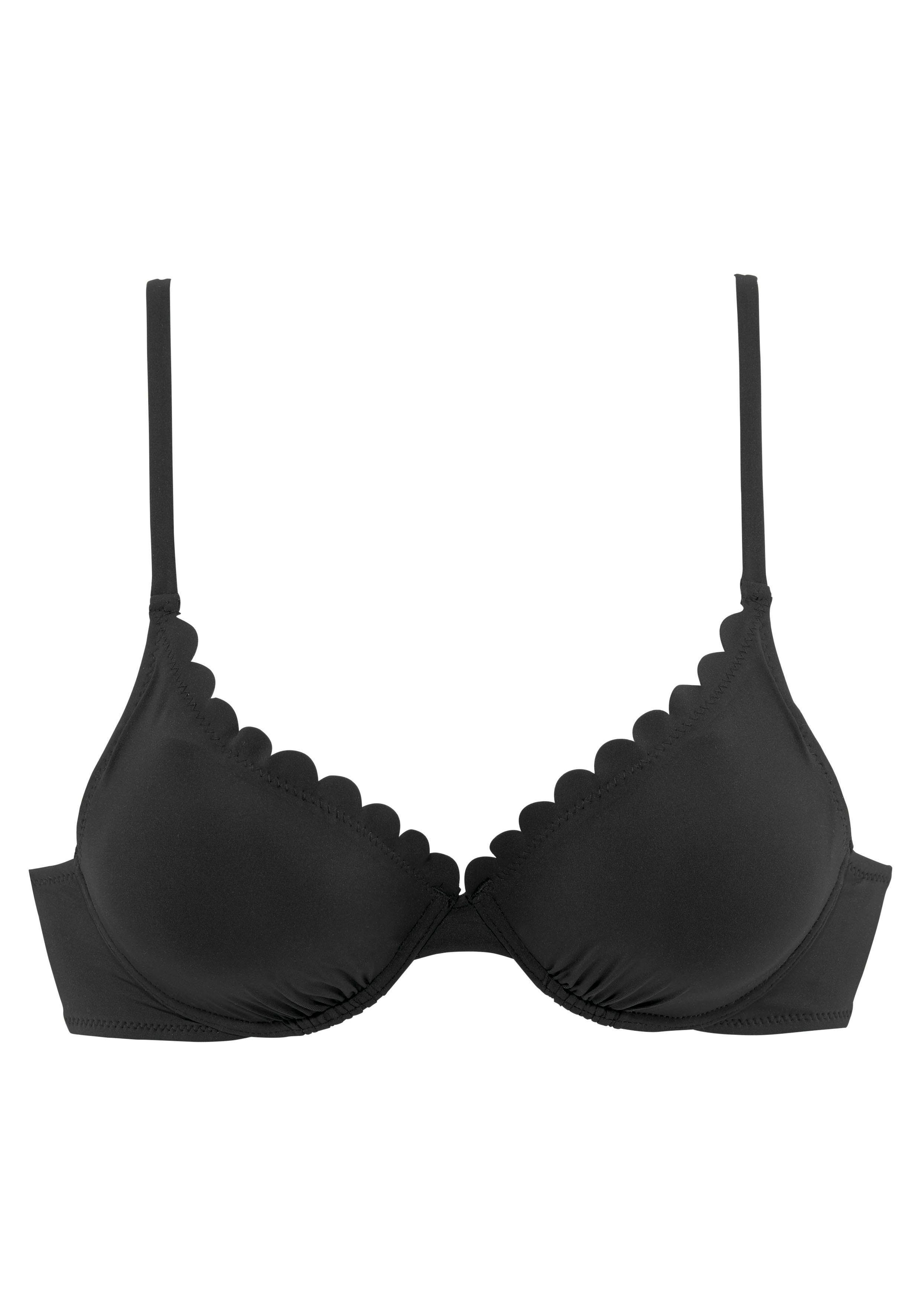 LASCANA Bügel-Bikini-Top Scallop, mit Wattierung