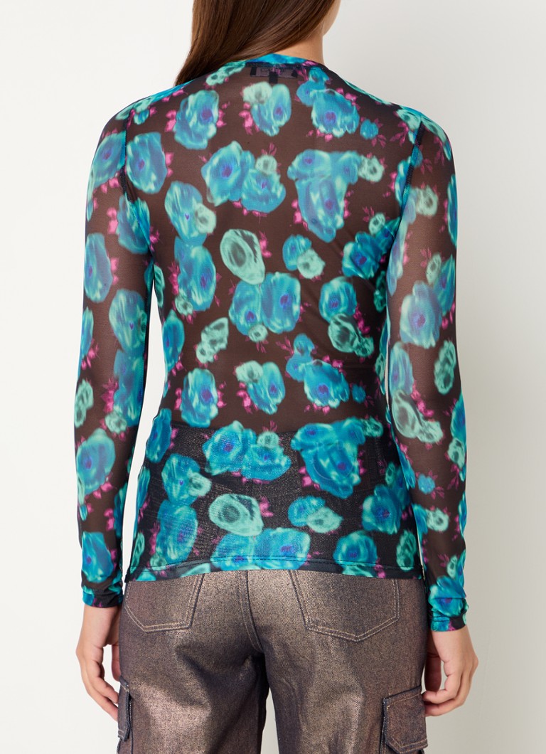 Ημιδιάφανο διχτυωτό τοπ Refined Department Myrthe με τύπωμα