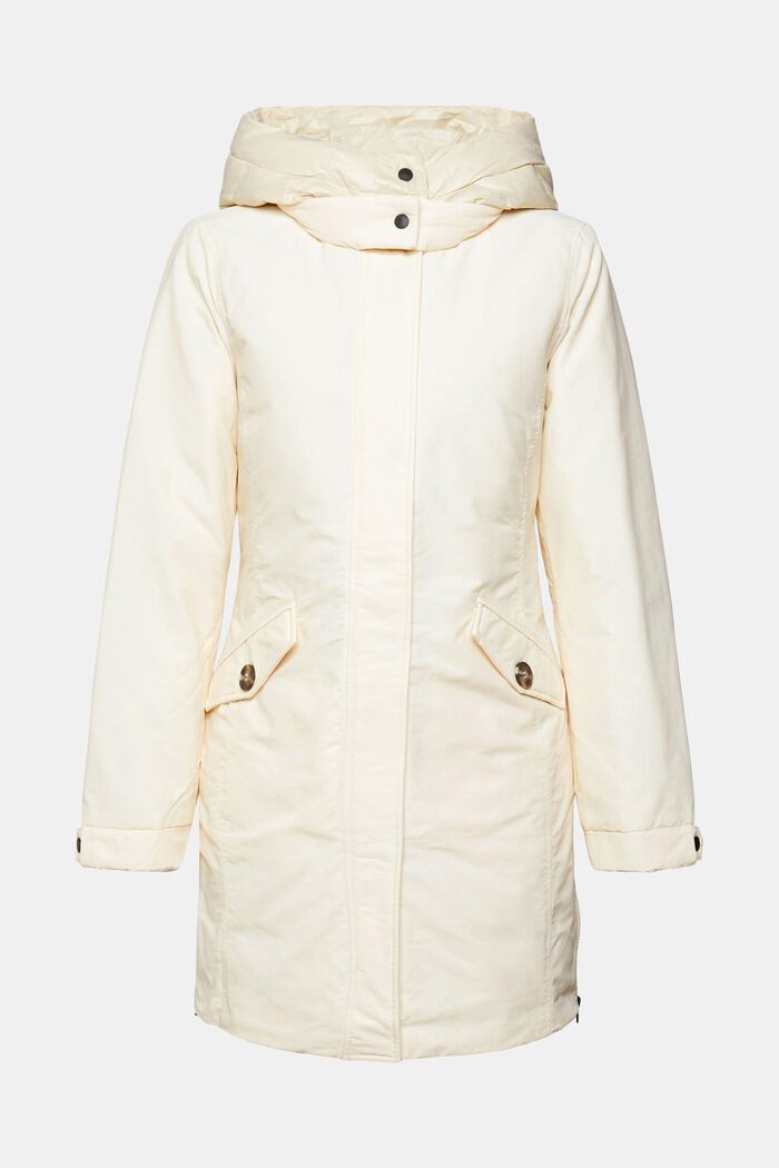 Jacke mit Kapuze und Füllung aus recycelten Daunen