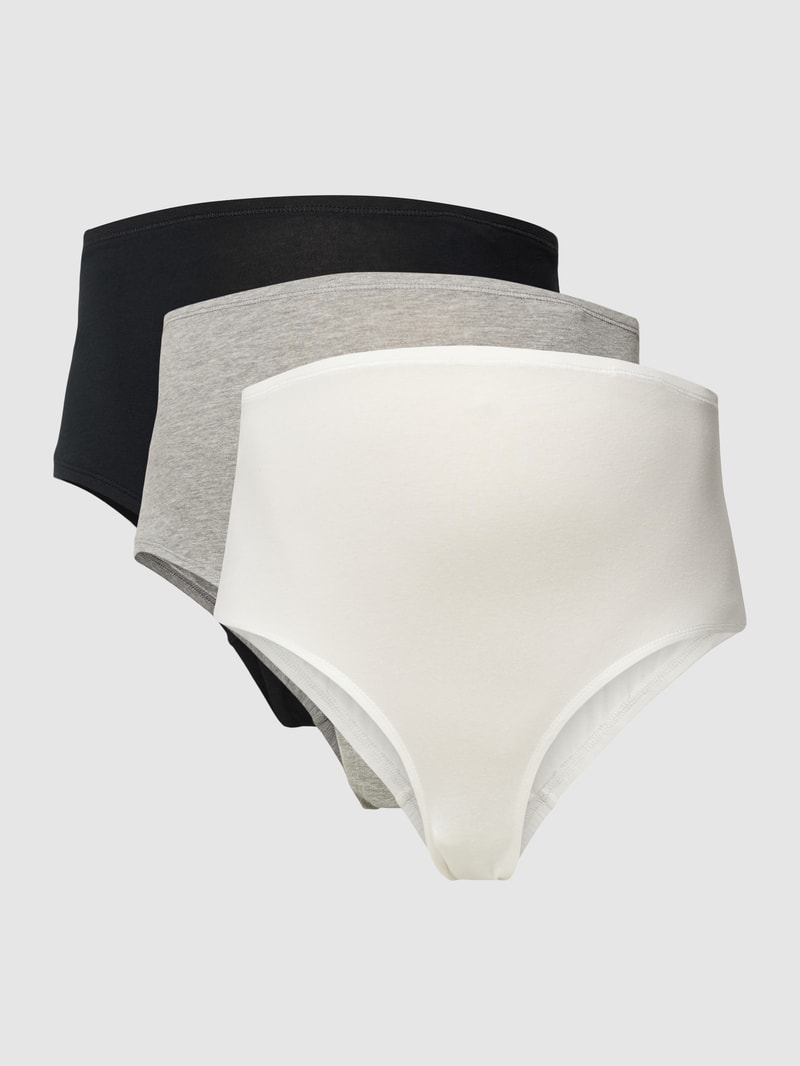 Umstands-Pants mit breitem Bund Modell 'HELENE' im 3er-Pack in hellgrau
