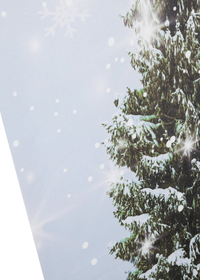 Schiebegardine mit winterlichem Druck (1er Pack)