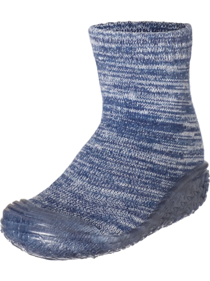 Playshoes Hausschuh gestrickt in Marine günstig kaufen