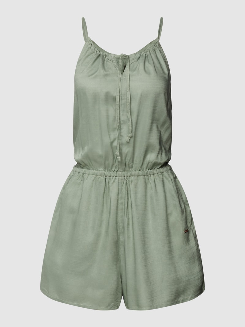 Playsuit mit Schlüsselloch-Ausschnitt Modell 'LEINA' in khaki