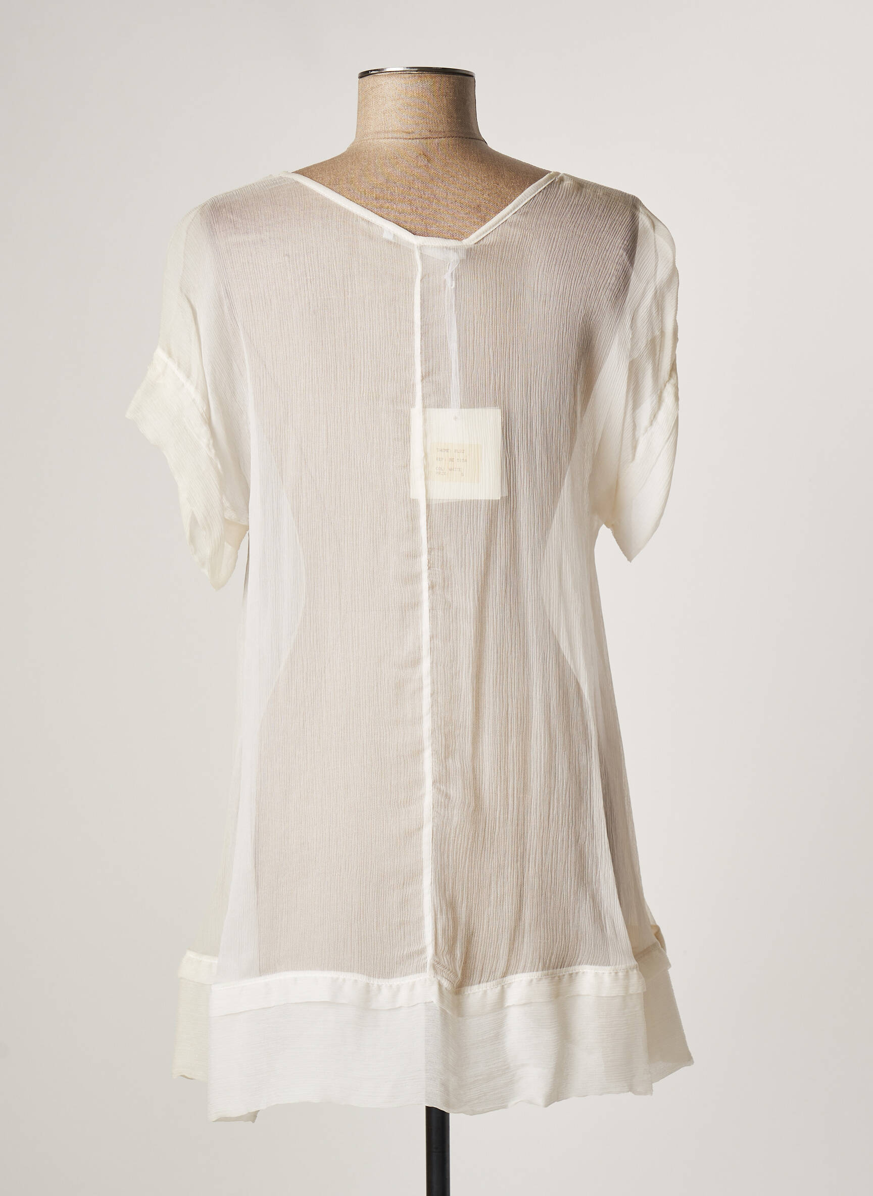 Lauren Vidal Tuniquemanchecourte Femme couleur blanc