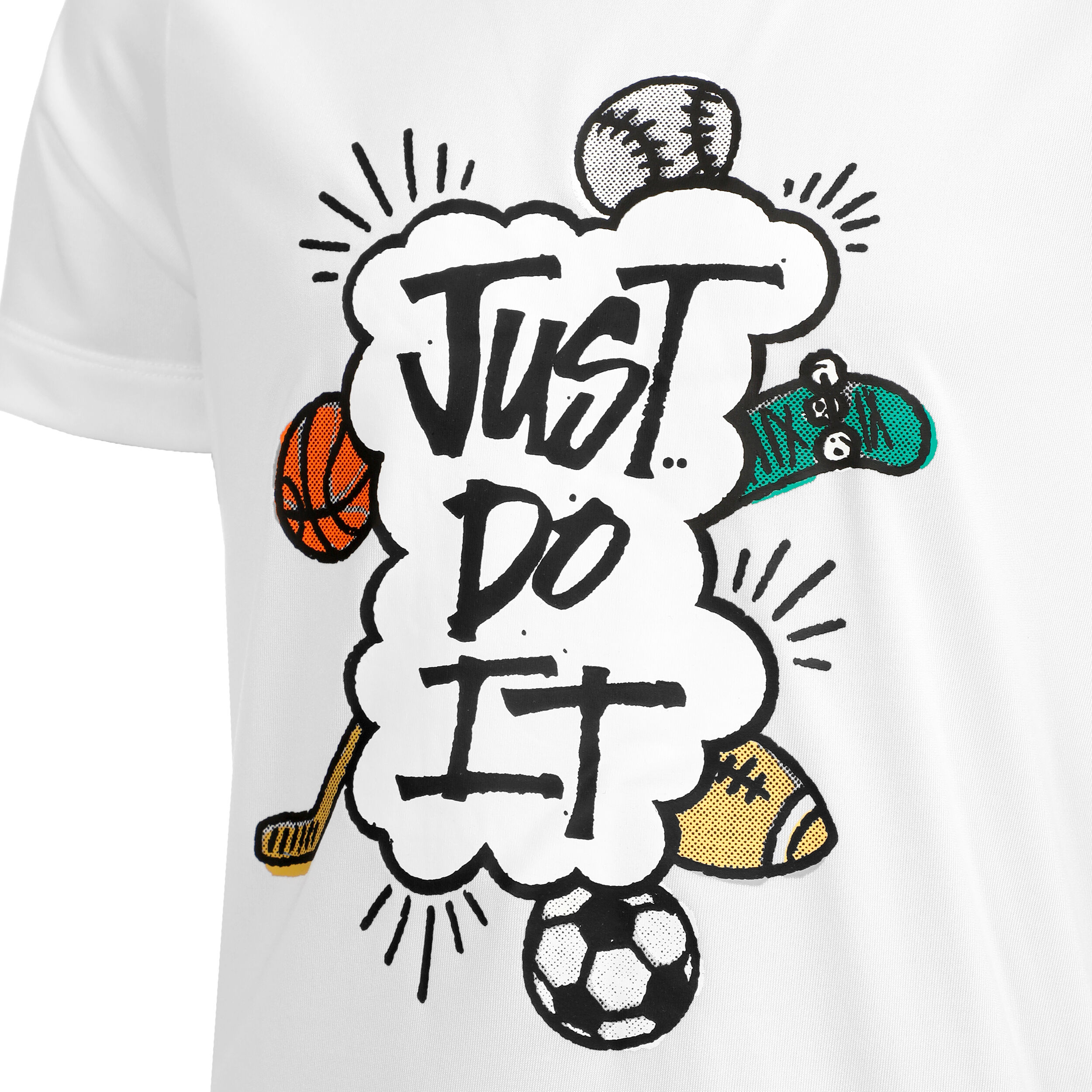 Big Kids T-Shirt Jungen - Weiß, Mehrfarbig