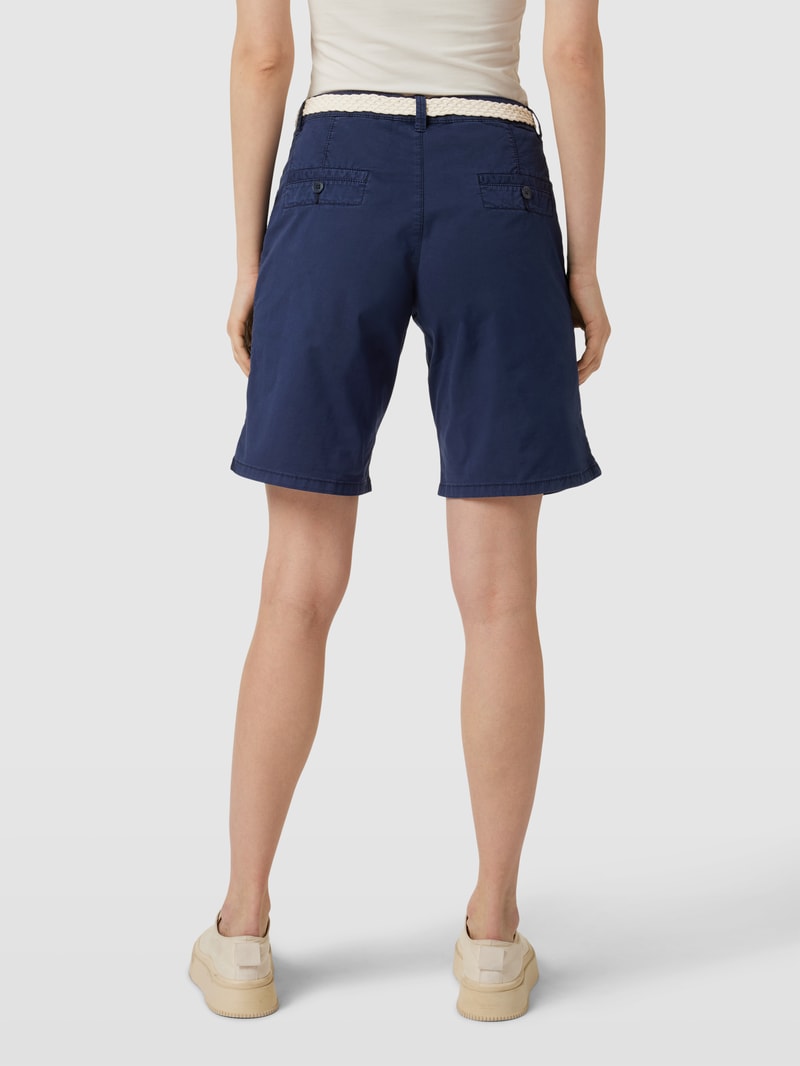 Bermudas mit seitlichen Eingrifftaschen Modell 'CHINO' in marineblau