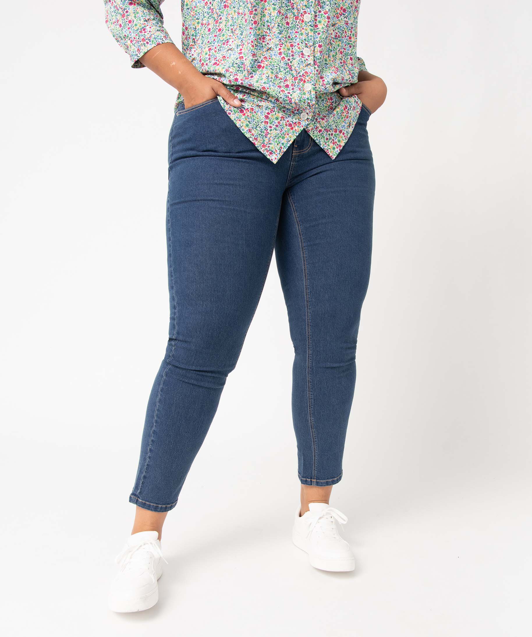 Jean femme grande taille coupe regular brut | GEMO