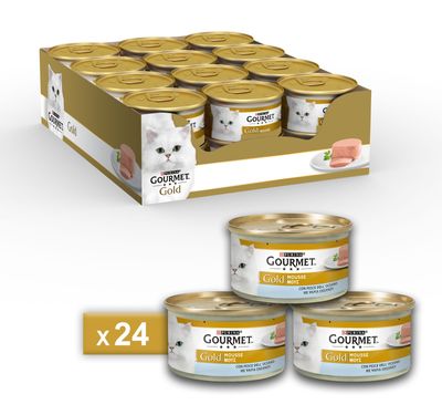 Gourmet Gold Mousse 24 x 85 g Nassfutter für Katzen