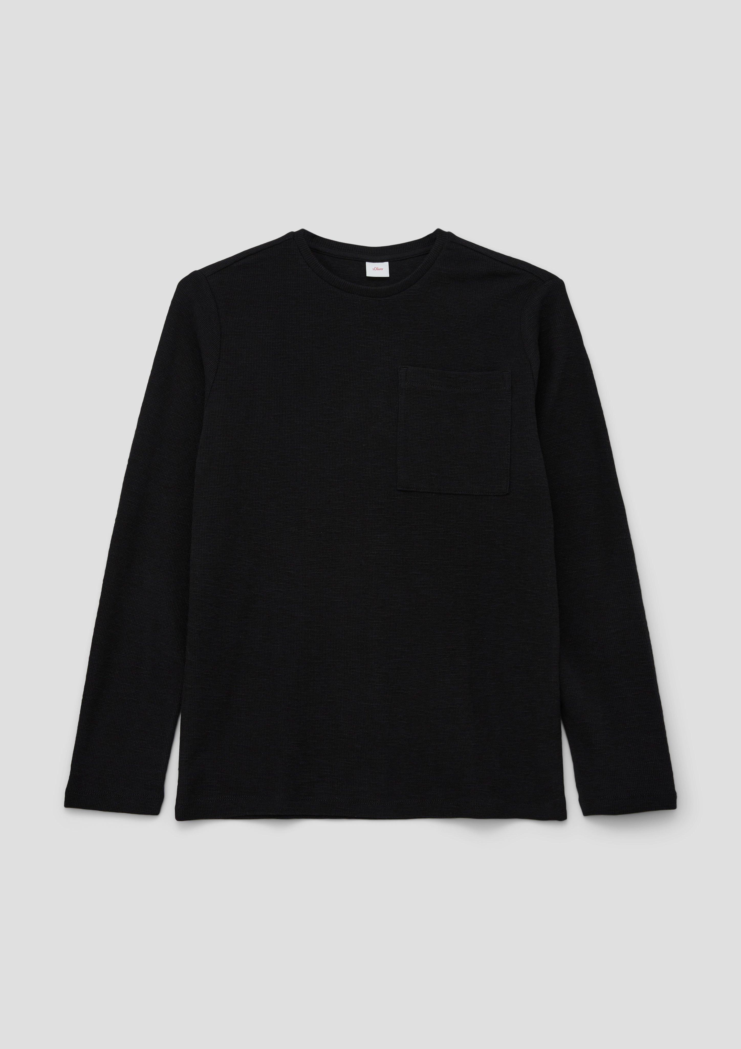 Longsleeve mit Waffelpiqué-Struktur  2134044-9999