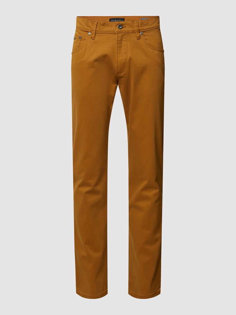 Jeans mit 5-Pocket-Design in senfgelb