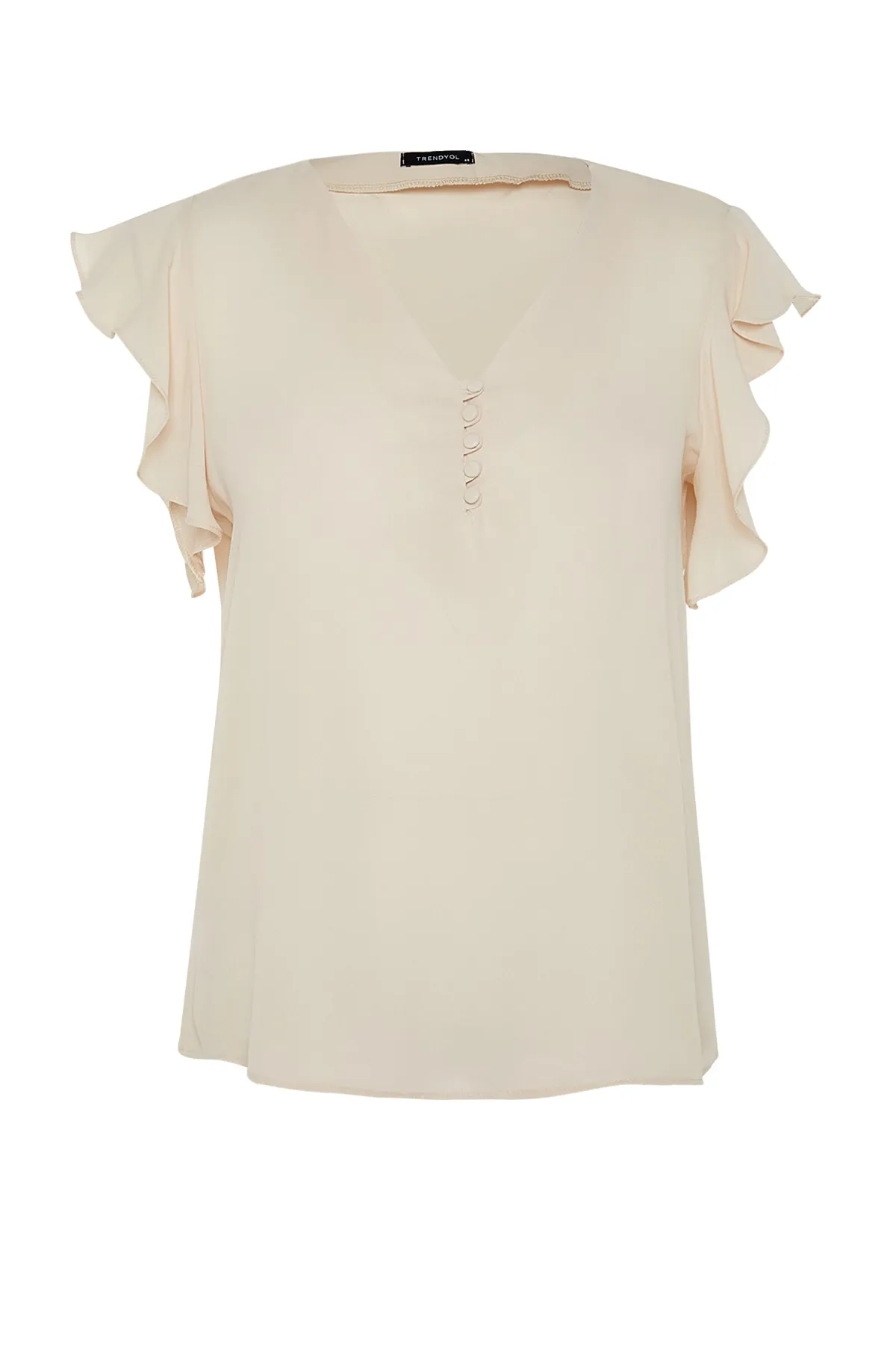 Trendyol Curve  Bluse mit gewebten Knöpfen in Steinoptik TBBSS22BZ0714