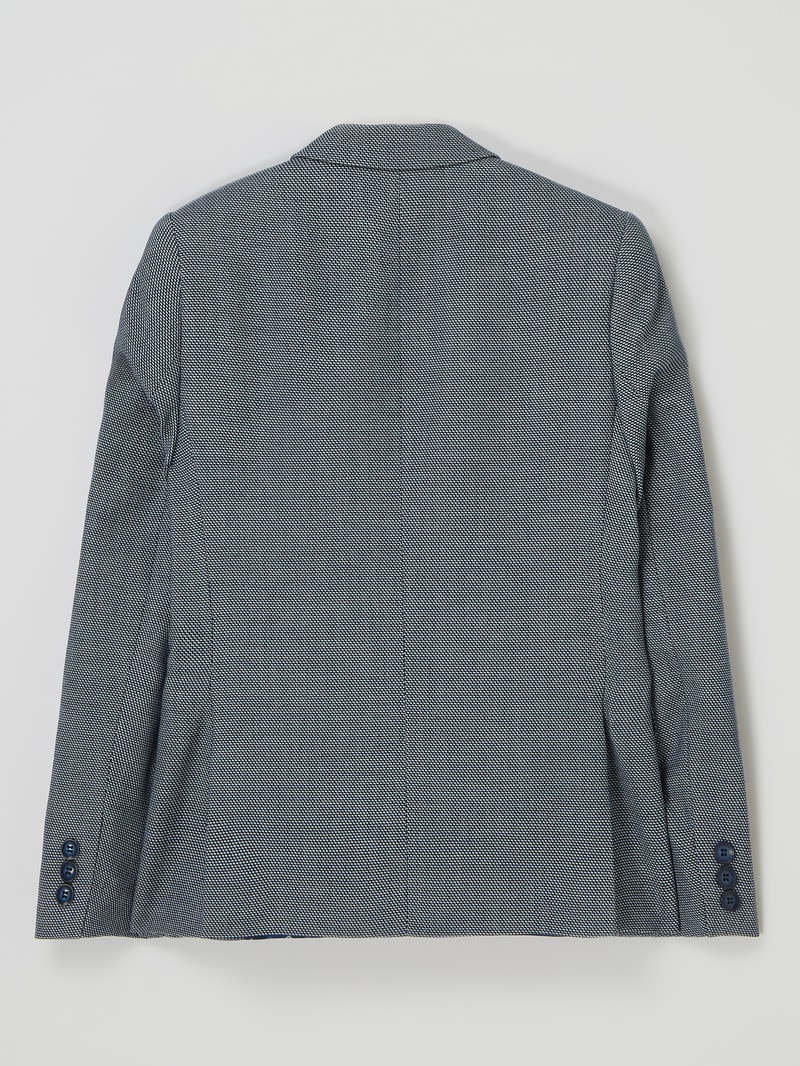 Slim Fit 2-Knopf-Sakko mit Stretch-Anteil in bleu
