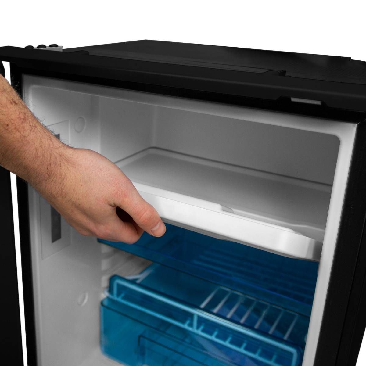 KuKoo 46,5 Liter schwarzen Mini Kompressor Kühlschrank