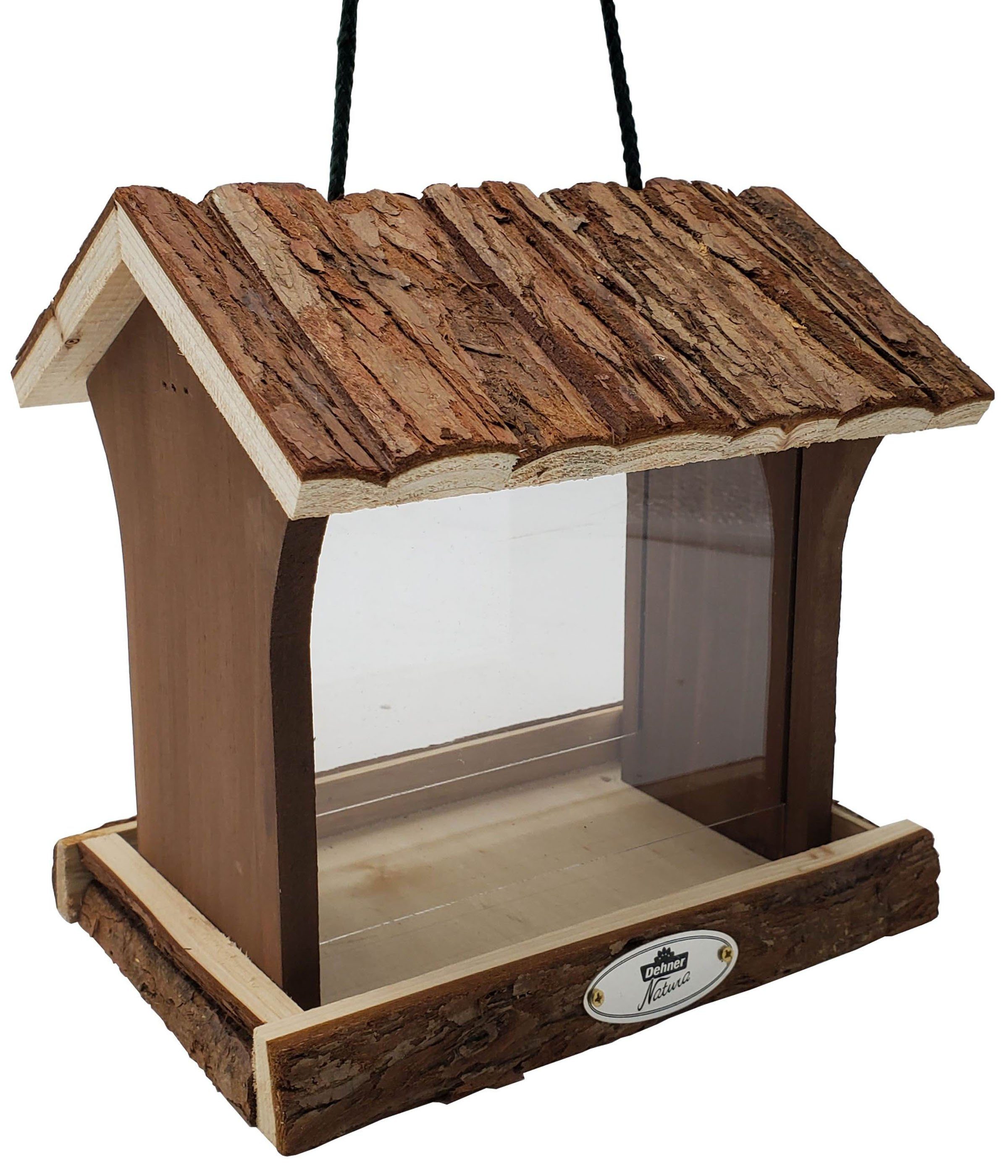 Dehner Futterhaus Natura Arizona für Wildvögel, 21 x 17 cm, Holz