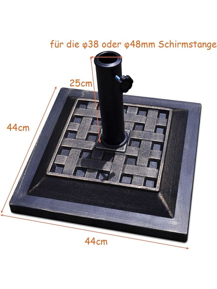 COSTWAY Sonnenschirmständer φ38/48mm in Bronze günstig kaufen onesize