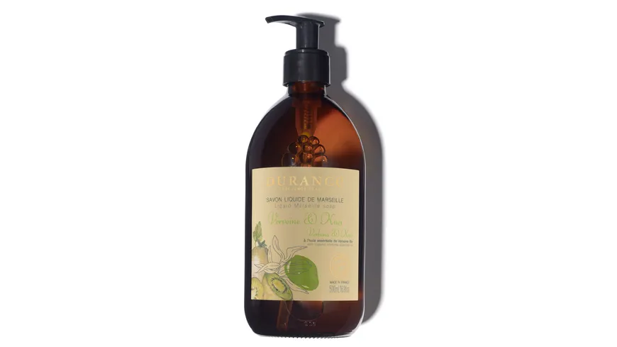 DURANCE Les Essentiels Flüssigseife im Glas Verbene & Kiwi 500 ml