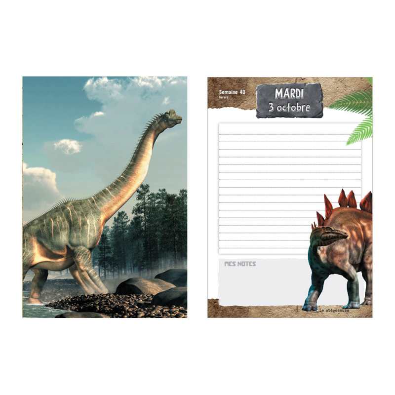 Livre Agenda 2023-2024 Fans de Dinosaures - Larousse Jeunesse