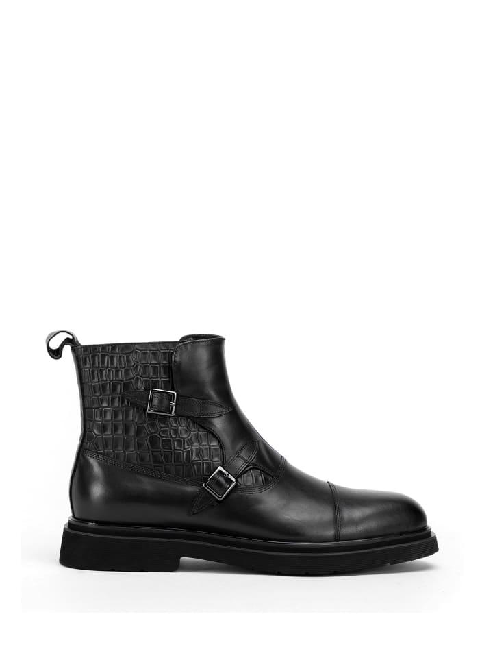 Wittchen Men's brown leather Chelsea boots with croc details I WITTCHEN in Black günstig kaufen