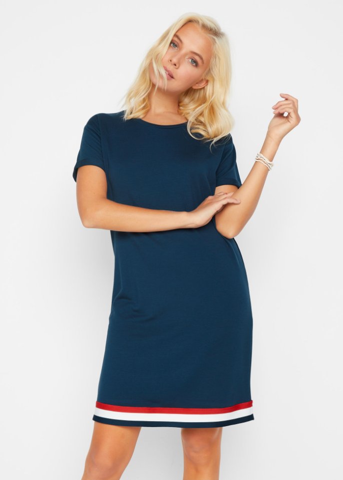 Jerseykleid, Kurzarm